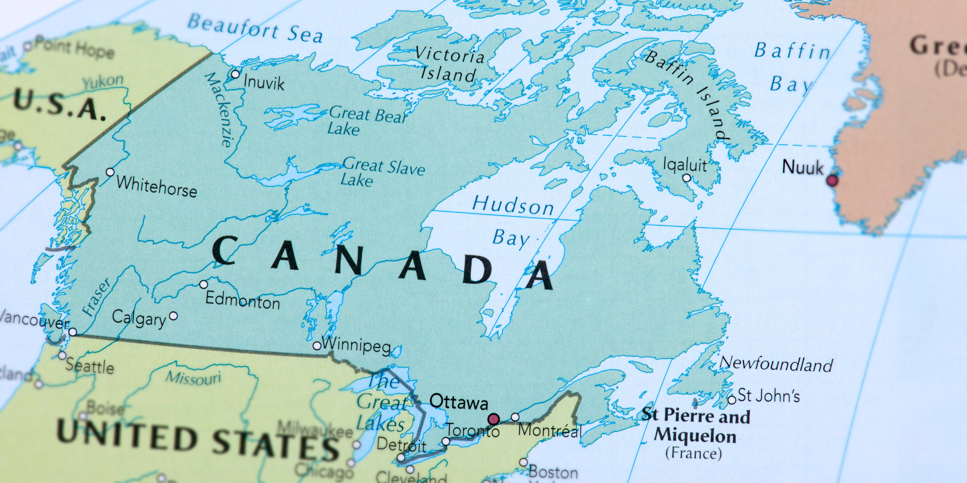 Map of Canada highlighting locations for direct insurance billing for in-home and mobile massage therapy.